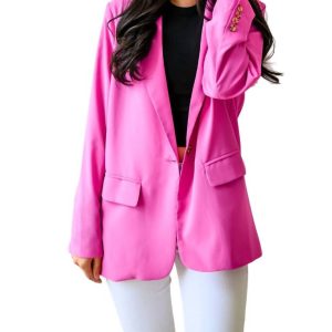 Every Day Blazer in fuschia