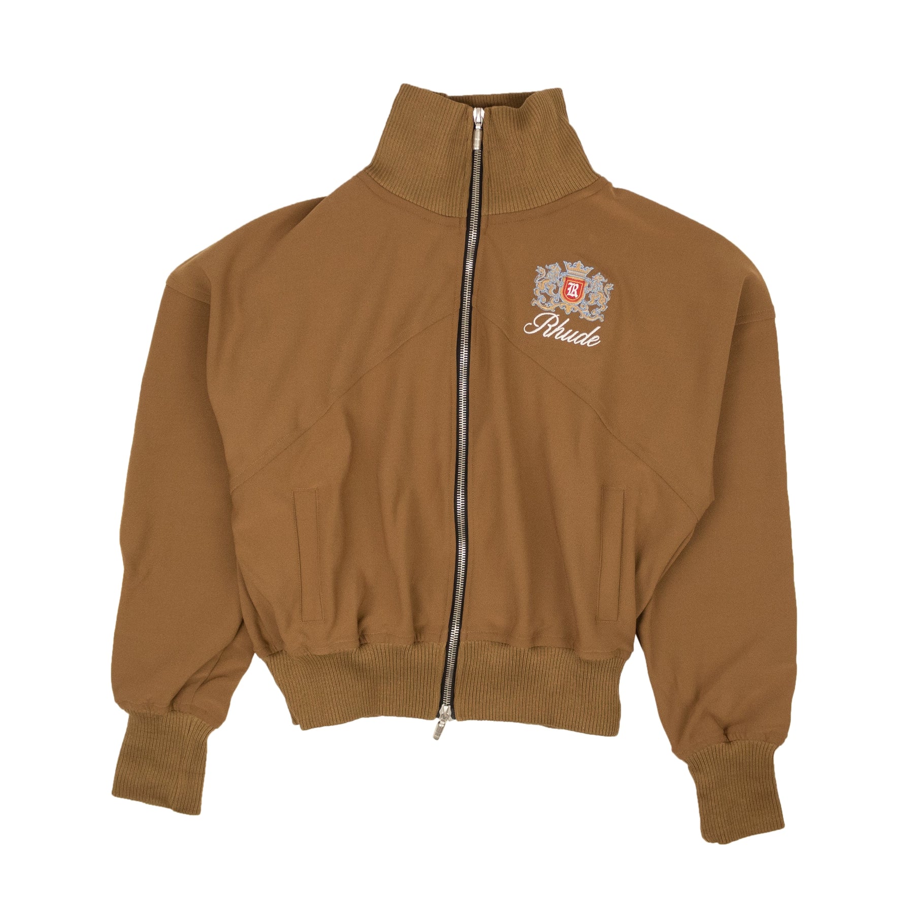 Braune Brentwood-Trainingsjacke aus Baumwolle mit Logo