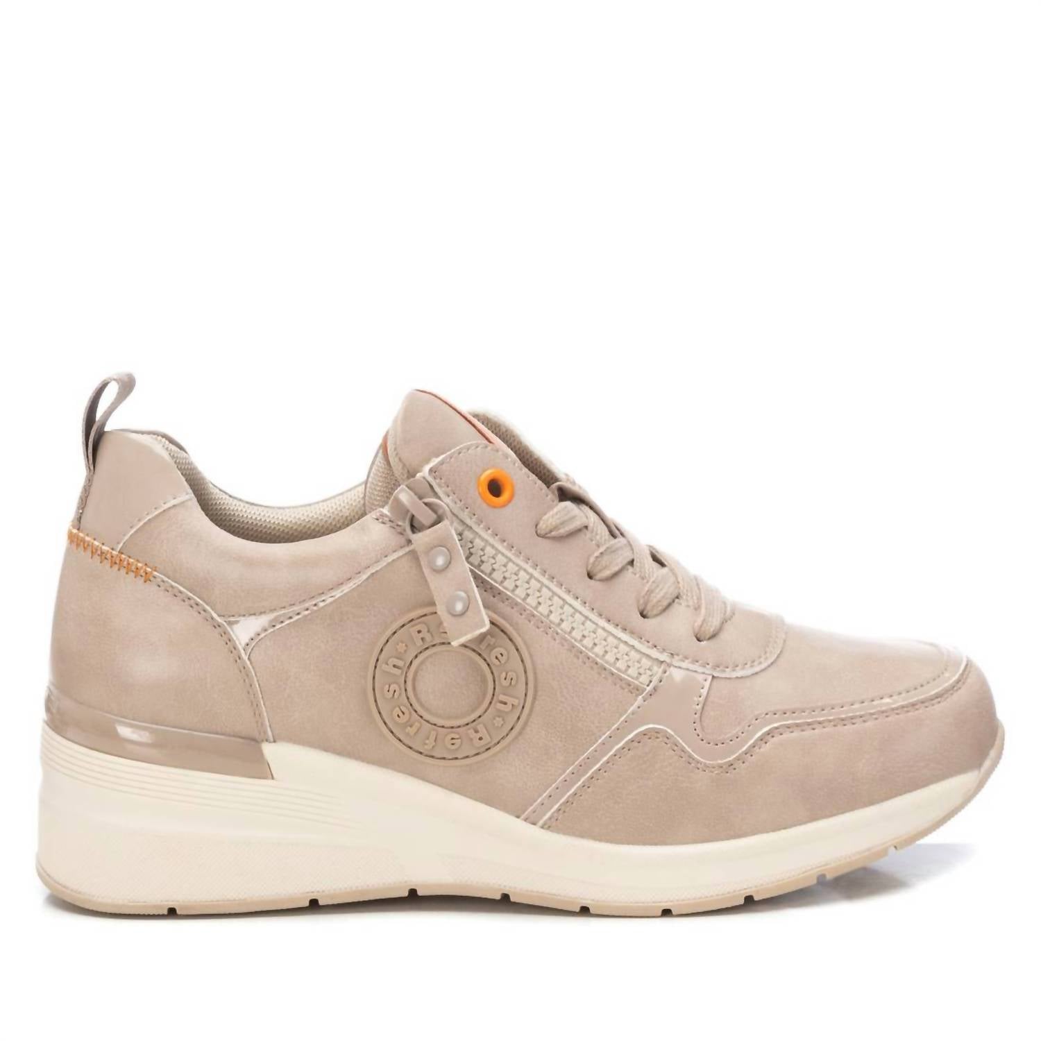 Damen Keiltrainer Sneakers in beige 7803875196988