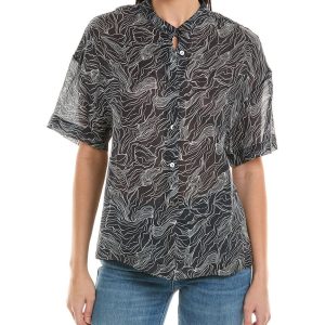 Alpha Studio Semi-Sheer Top
