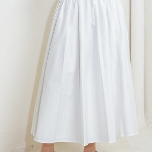 COASTAL COLLAR gewebter Midirock