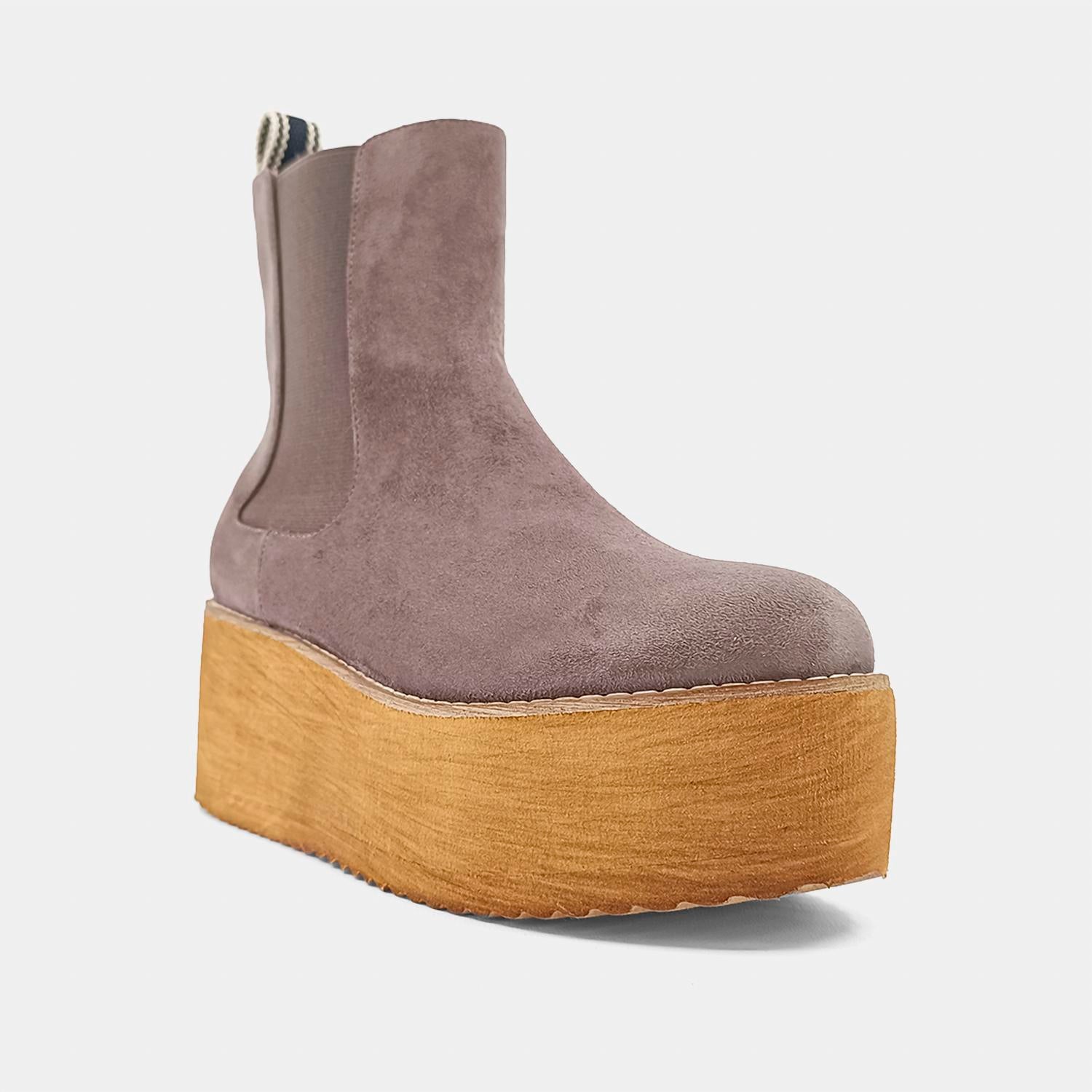 Yoshi Stiefel in taupe Wildleder