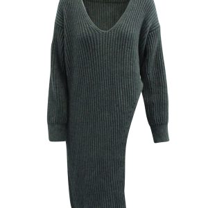 Stella McCartney Side Slit Pullover in grauem Kaschmir 7833165561916