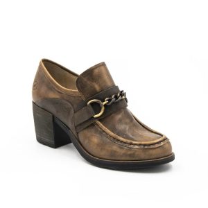Damen Palmer Kette Loafer Schuhe in taupe