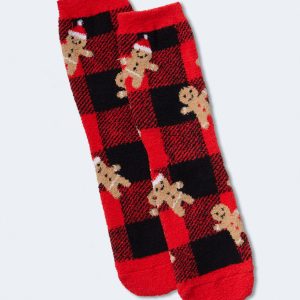 Aeropostale Buffalo Scholle Lebkuchen Fuzzy Crew Socken