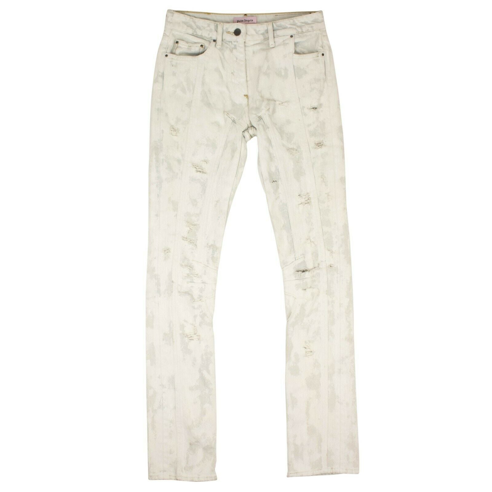 Blau-weiße Batik-Jeans für Damen im Used-Look