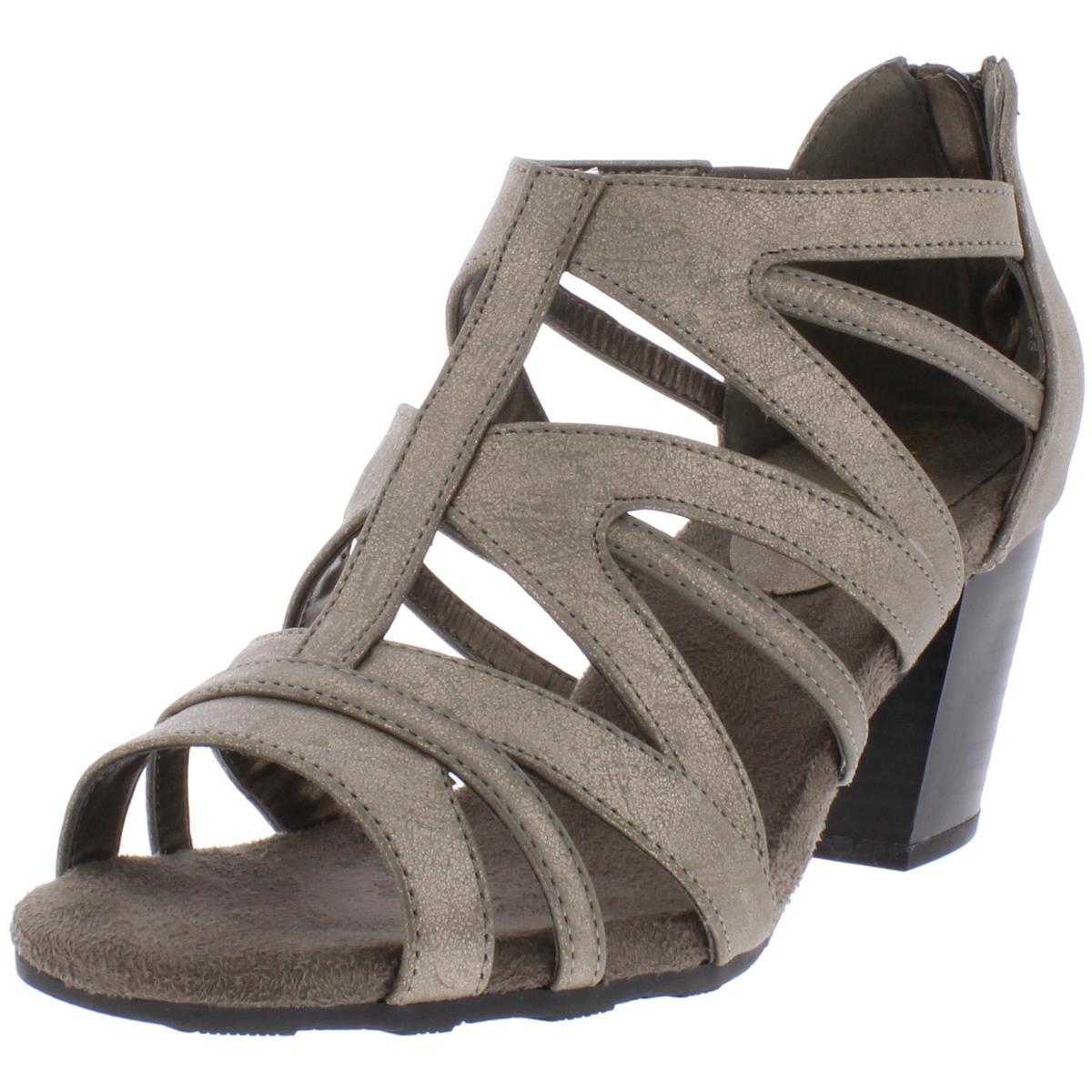 Amaze Kunstleder Metallic Kleid Sandalen
