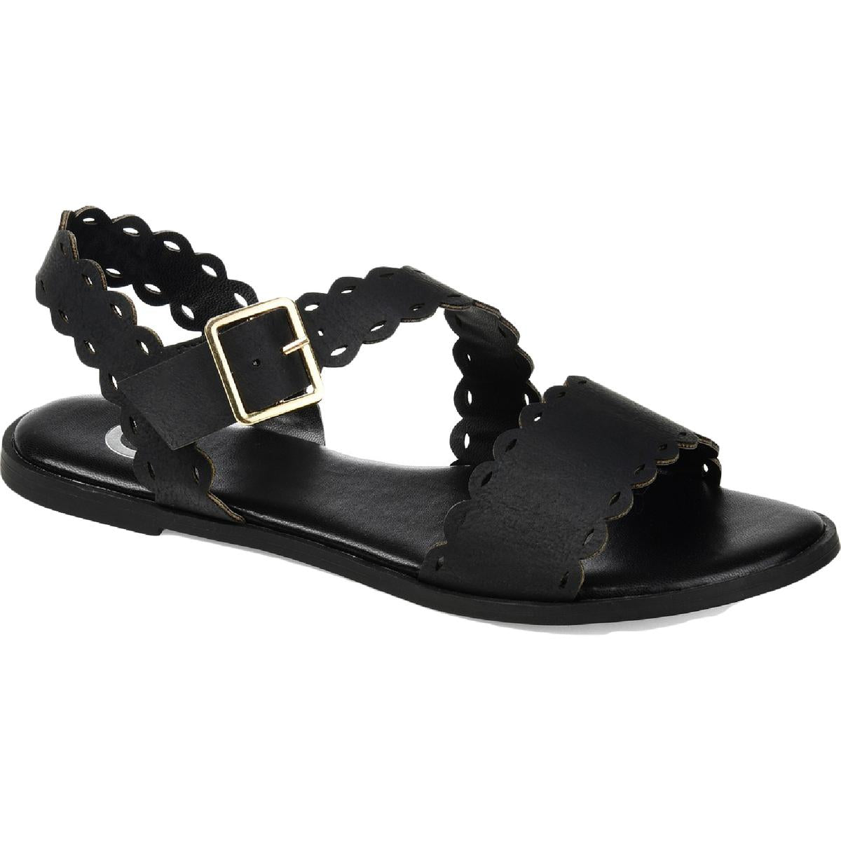 Aubrinn Faux Leder Knöchelband Gurt Sandalen