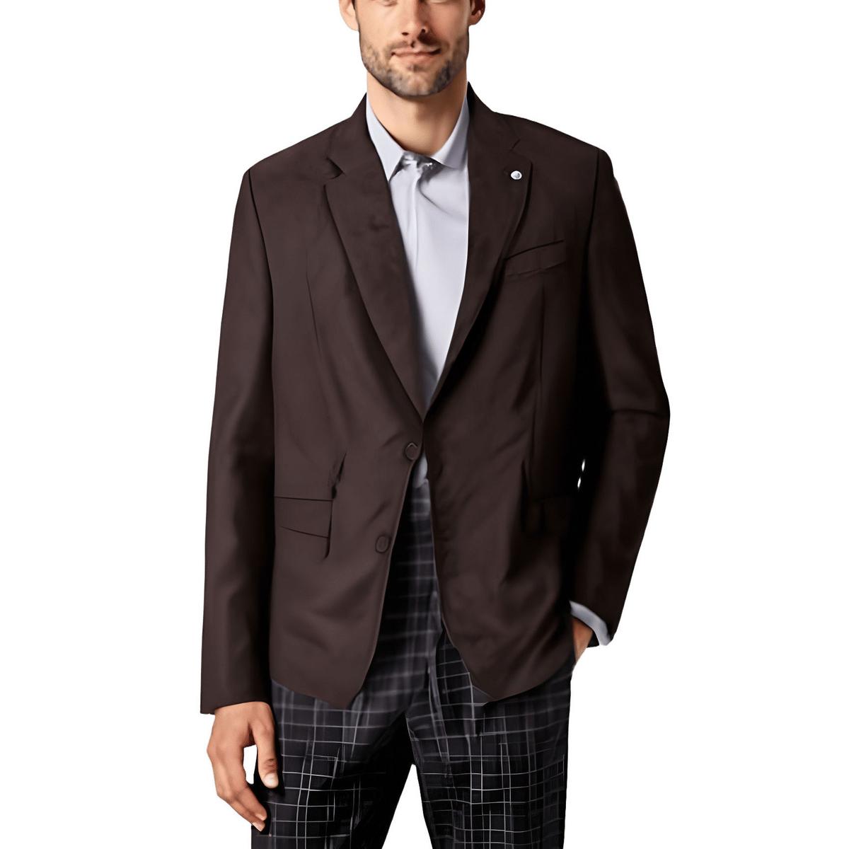 Fester Faux Wildleder Zwei-Knopf Blazer