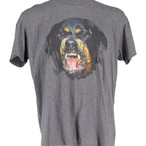 Givenchy Dog Print T-Shirt aus grauer Baumwolle 7748754767932