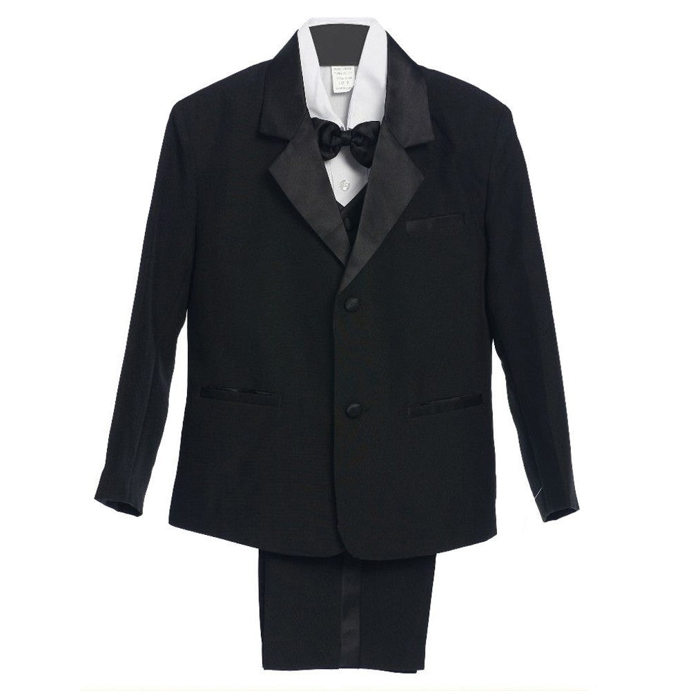 Schwarze 5-teilige Weste, Jacke, Hose, Smokinganzug für besondere Anlässe, für Babys, Jungen, 3–24 Monate