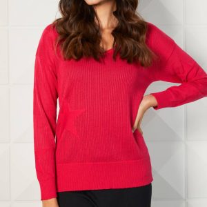 Lightweight V-Ausschnitt Stern oben in Rose