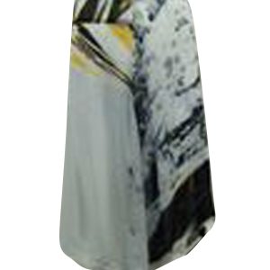 Yohji Yamamoto Wasserdruck asymmetrischer Midirock in blauem Cupramonnium Rayon 7765055242300