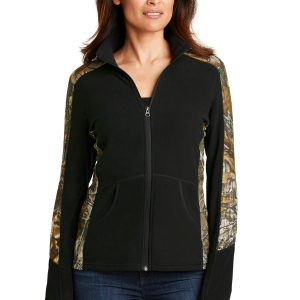 Port Authority Damen-Camouflage-Mikrofleece-Jacke mit durchgehendem Reißverschluss. L230C