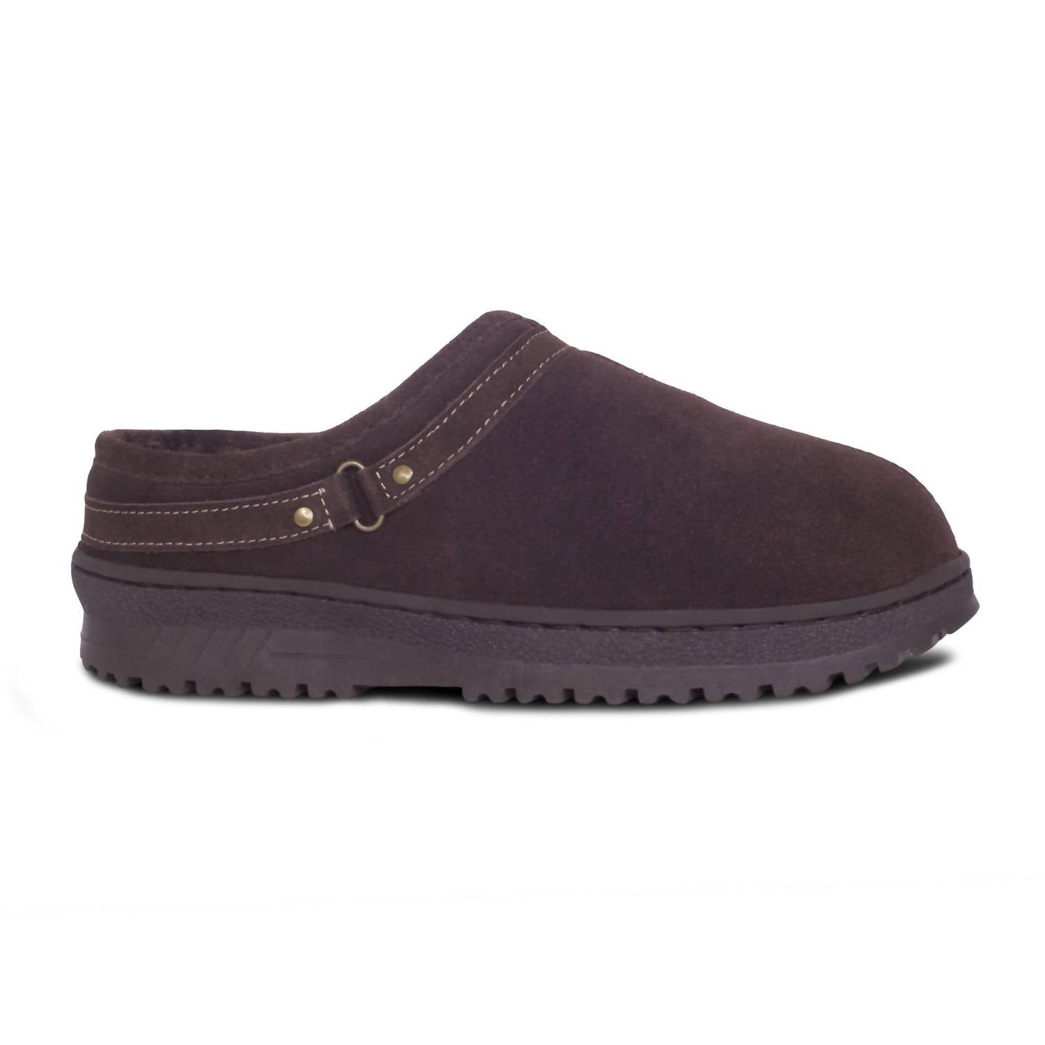 Unisex-Clog aus Schaffell in Chocolate