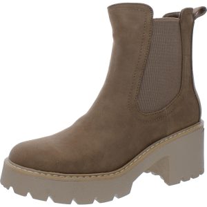 TOBIAS Damen weiches Leder Block Ferse Stiefel