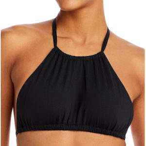 Hochgeschlossenes Neckholder-Bikini-Badeoberteil für Damen