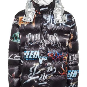 Nylonpuffer Jacke Schriftzug 7676508176444