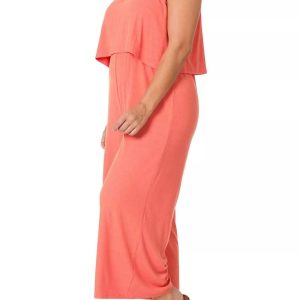 Gerippter doppellagiger Overall in Deep Coral 7732430700604