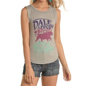 Dale Brisby Tanktop „Rodeo Time“ in Hellgrau