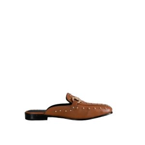 Damen romänen Premium-Lederschleime in Kamel 7765094072380
