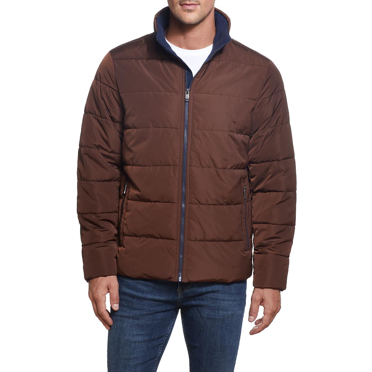 Lightweight gesteppt Puffer Jacke mit Fleece gefüttert Kragen