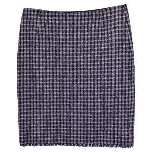 Max Mara Weekend Check Rock aus blauer Wolle 7748688969788