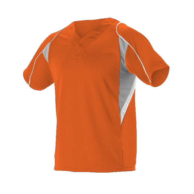 Alleson Henley-Baseballtrikot mit 2 Knöpfen für Jugendliche