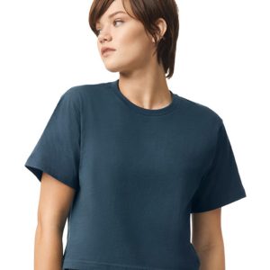 American Apparel Damen-Kasten-T-Shirt aus feinem Jersey