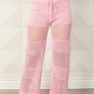 Gehäkelte Hose in „Blush“