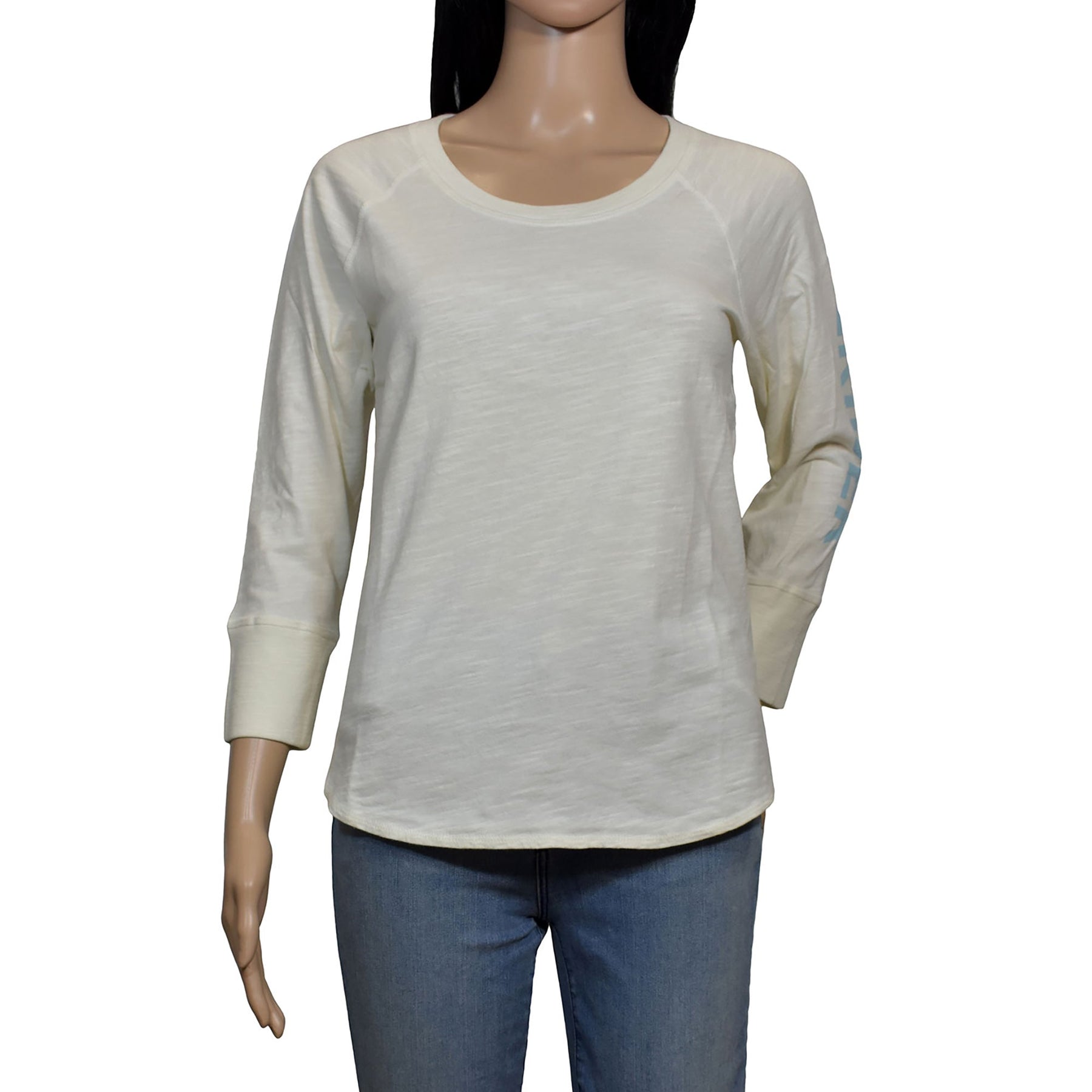 James Perse Elfenbein-Kalifornien Langarm-T-Shirt