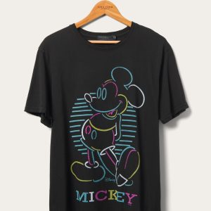 Mickey Neon Pose Vintage T-Shirt – 7734267183164