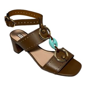 Bally Otta 6225837 Damen-Sandalen aus perforiertem Leder mit Ringverzierung
