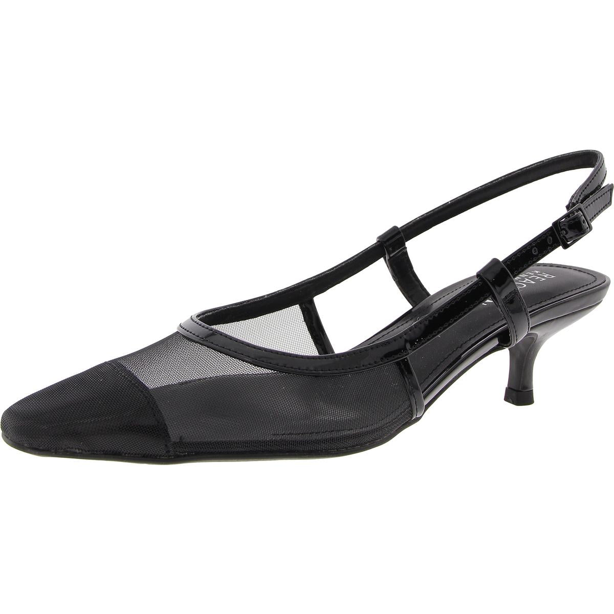 Buckle Mesh Slingback Absatz