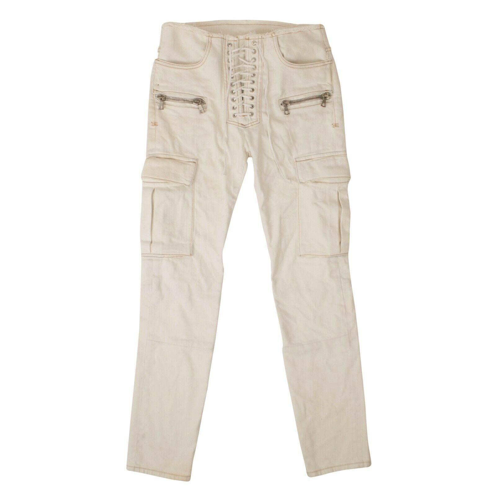 Unravel Project Denim-Jeans zum Binden – Weiß