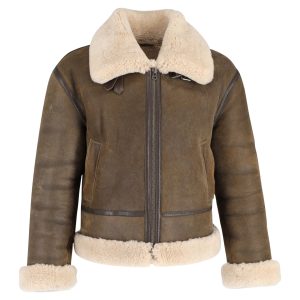 Nili Lotan Denzel Shearling Jacke aus braunem Leder