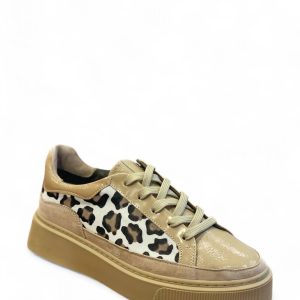 Tania-Sneaker für Damen in Kamel und Leopard