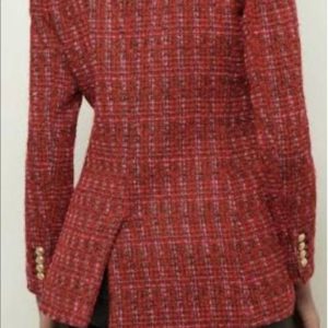 Walted Double Breasted Jacke in rot multi