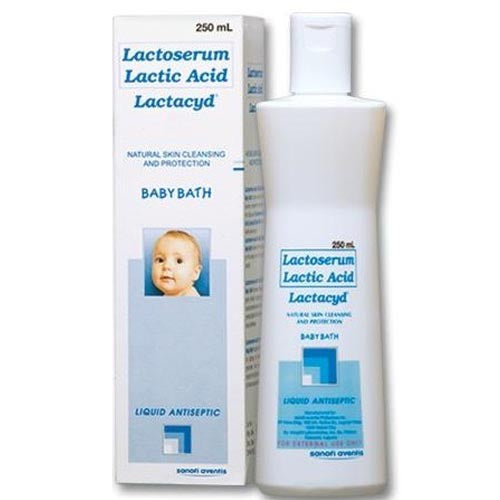 Sanofi – Lactoserum Lactic Acid – Lactacyd Baby-Badewanne – natürliche Hautreinigung und Schutz – flüssige Antiseptika – 250 ml