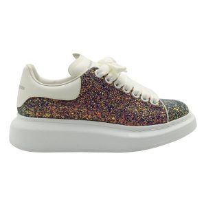 Alexander McQueen Oversized Sneakers aus mehrfarbigem Glitzer 7703688216636