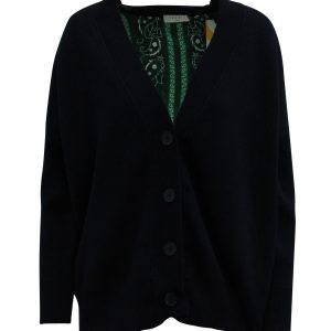 Sandro Paris Strickjacke in Marineblau Viskose 7833147801660