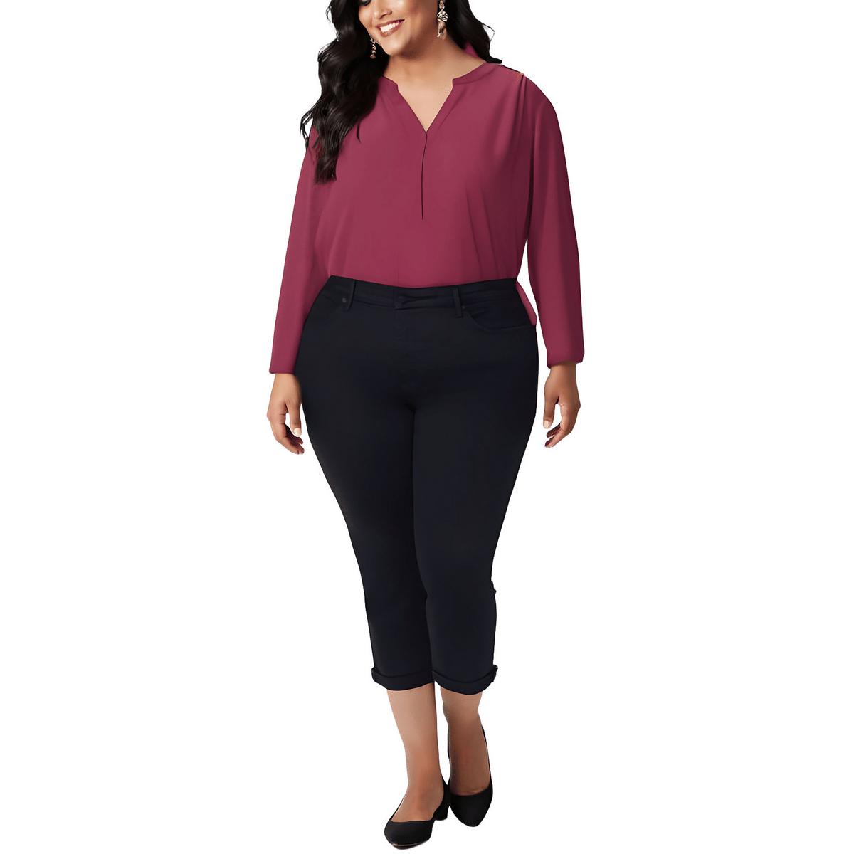 Plus Chloe Denim hoher Bund Capri Jeans