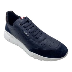 Bally Birgy 6239573 Herren-Sneakers aus Midnight-Kalbswildleder, Größe 12
