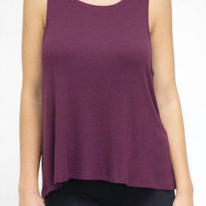 Mini gerippte Tank Top in Burgund – 7765088075836
