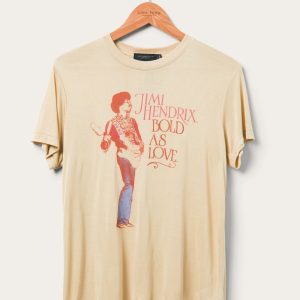 Damen jimi Hendrix fett als Liebe Vintage Gewebe Tee