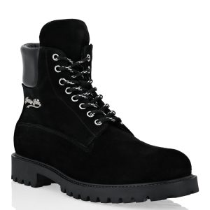 Calf Lederstiefel niedrig flach der Jäger – 7670501244988