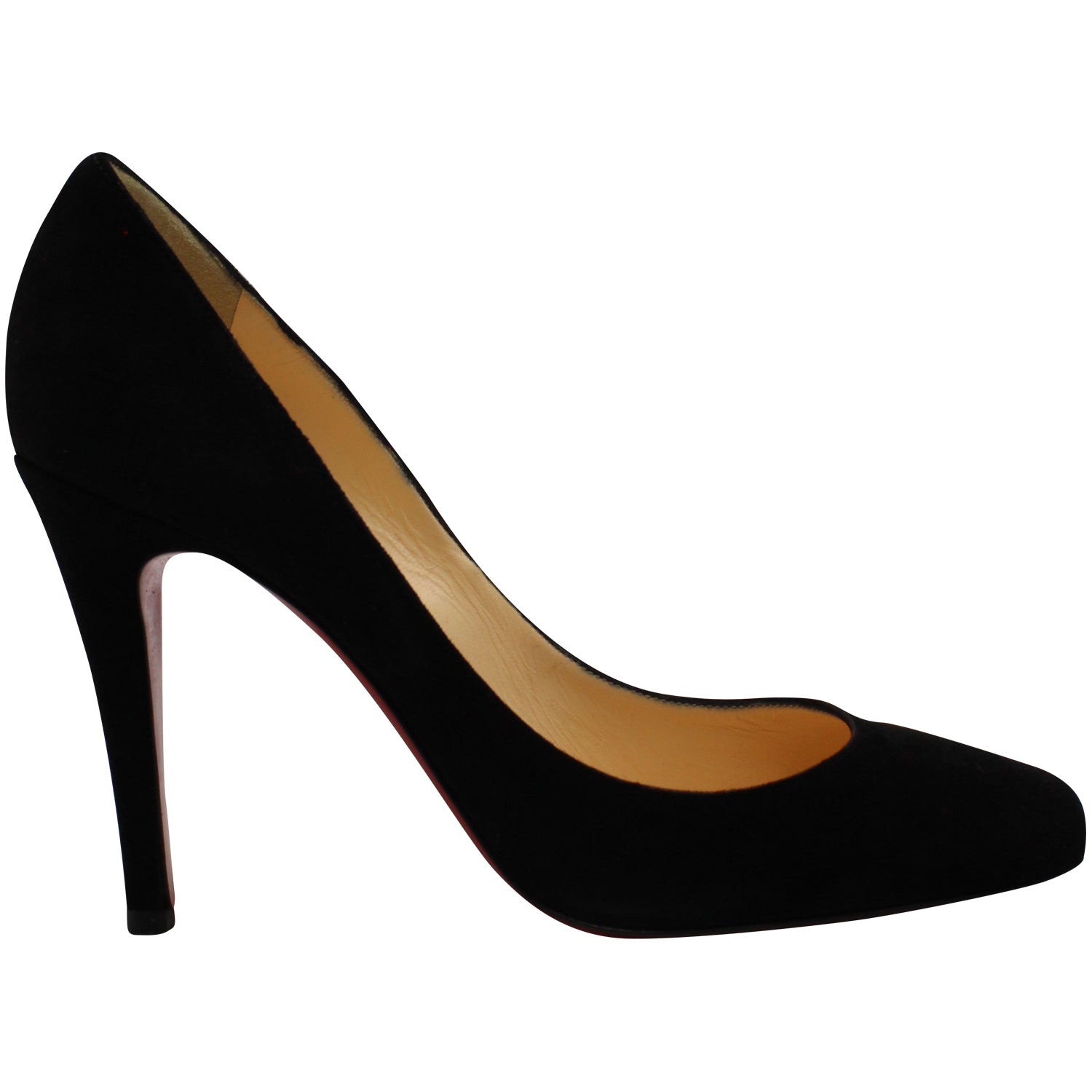 Christian Louboutin Square Toe Pumps in schwarz Veloursleder 7703708794940