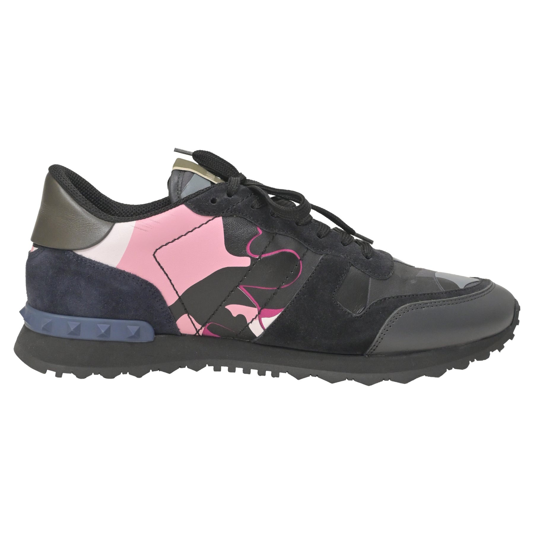 Valentino Garavani Camo Rockrunner Sneakers in mehrfarbigem Wildleder – 7748711153724