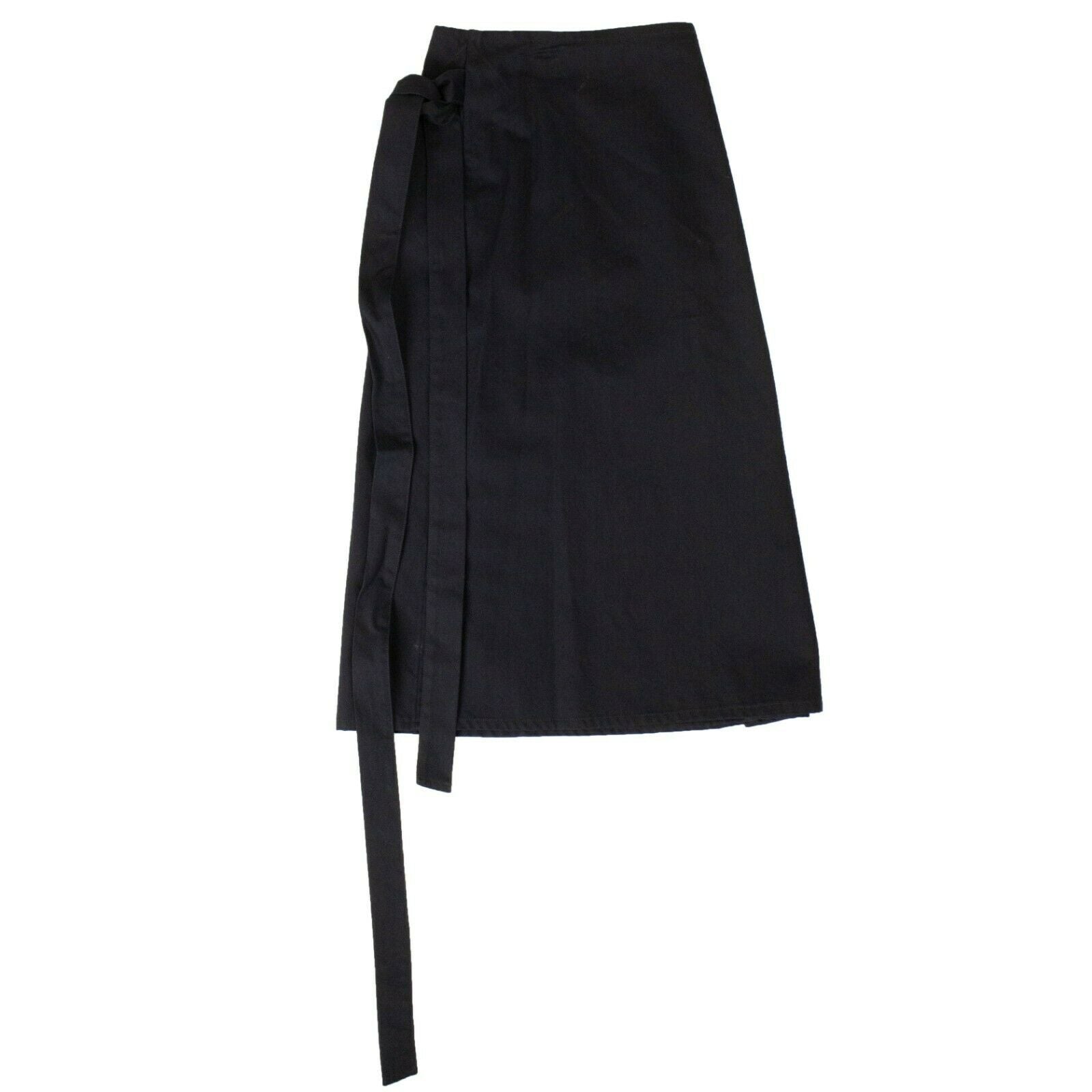 Schwarzer Wickel-Midirock mit hoher Taille für Damen