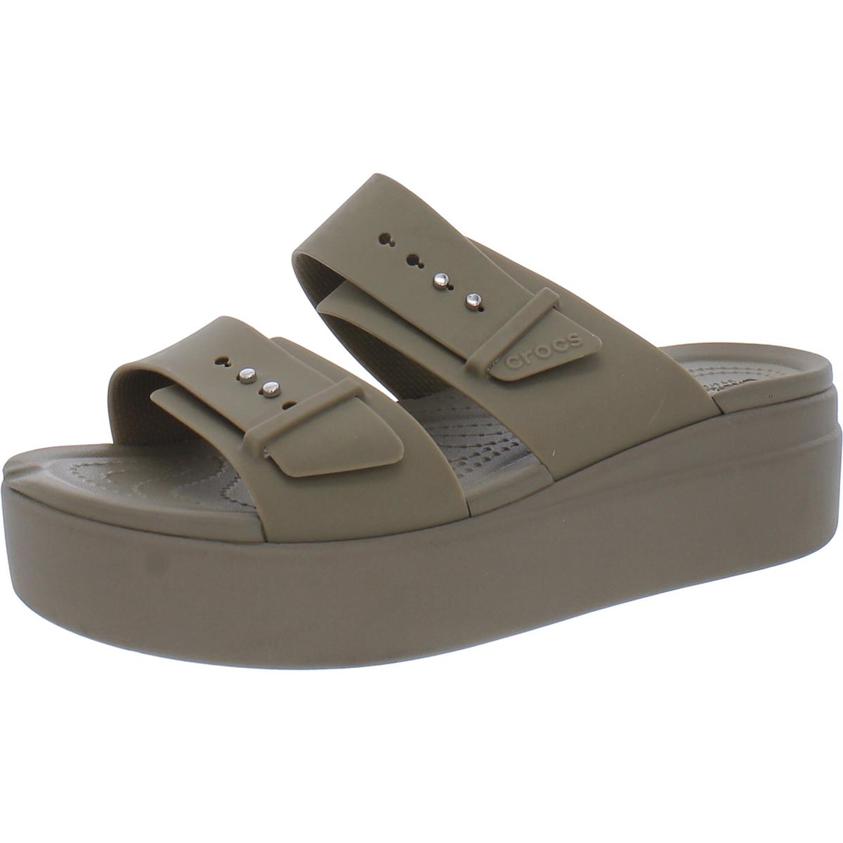 Brooklyn Buckle rutschen auf Komfort Keil Sandalen